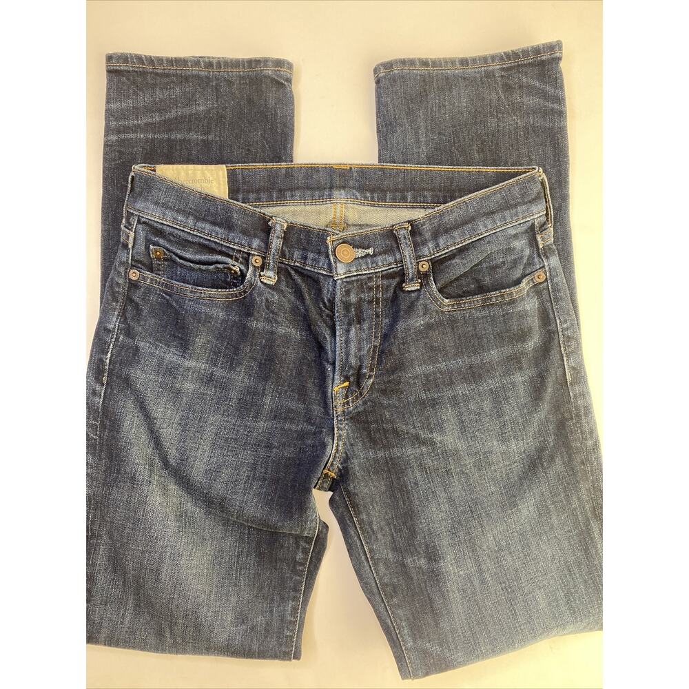 Abercrombie & Fitch Jeans Men's 30X32 Dark Wash Stretch Blue Denim Langdon Slim